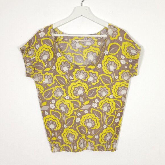 Vintage Fossil Flower Knit Top - Picture 1 of 8